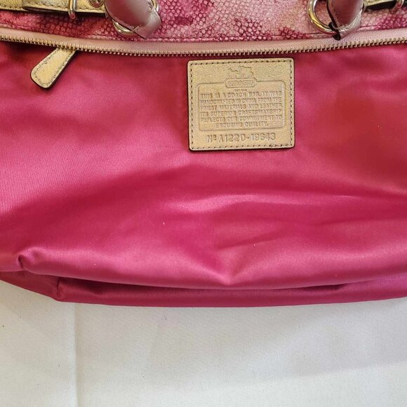 Coach Madison Floral Opa Sophia Shoulder Bag shades of pink and metallic gold - Picture 13 of 16